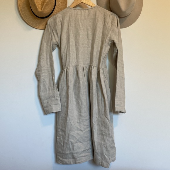 *BRAND NEW* Simple Grey 100% linen wrap dress - Picture 2 of 3